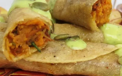 Baked Sweet Potato Taquitos