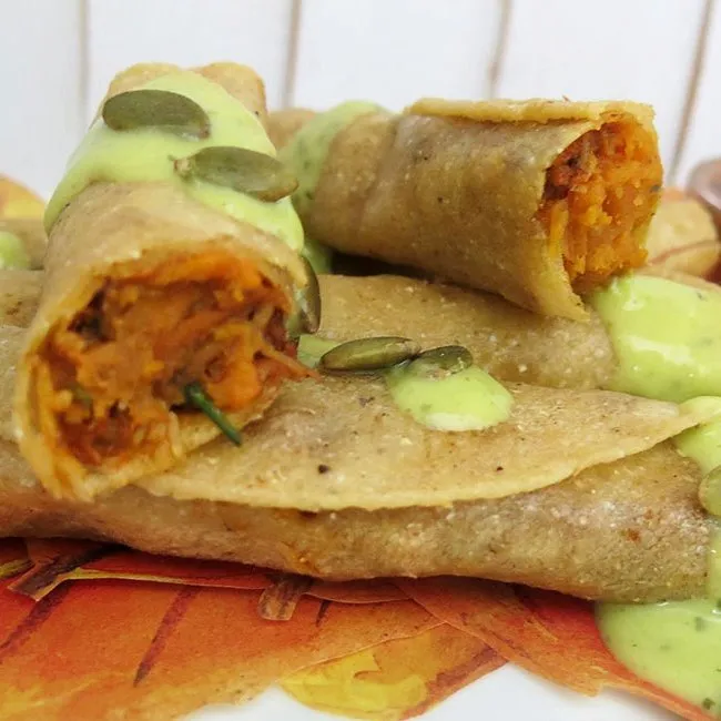 Baked Sweet Potato Taquitos