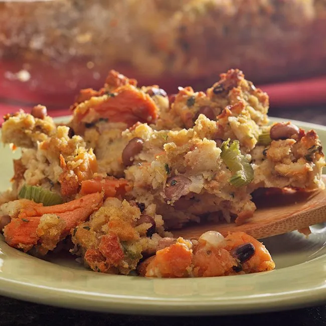 Blackeye Pea & Sweet Potato Stuffing