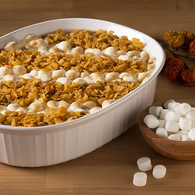 Marshmallow & Cornflake Sweet Potato Casserole