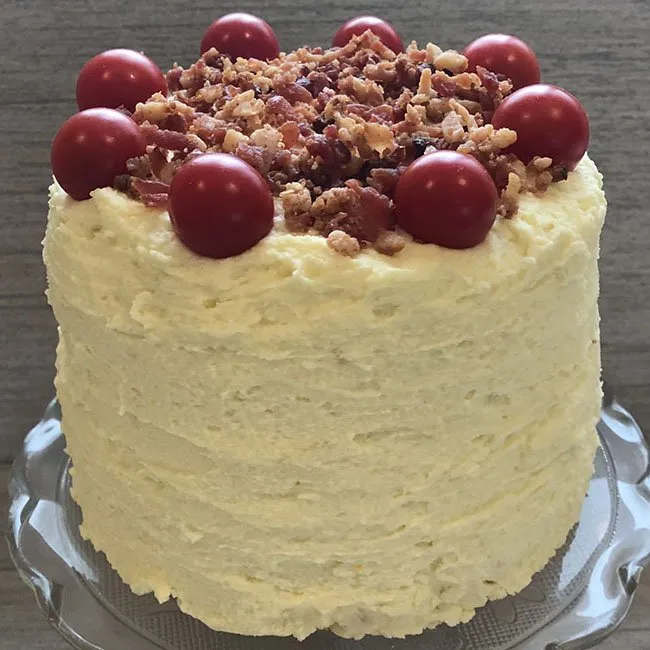 Meatloaf & Mashed Potato Layer Cake