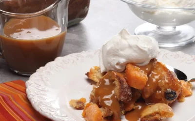 Sweet Potato Bread Pudding with Caramel