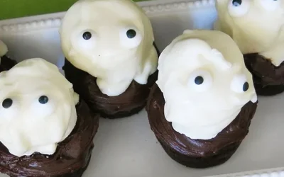 Sweet Potato Brownie Bite Ghosts