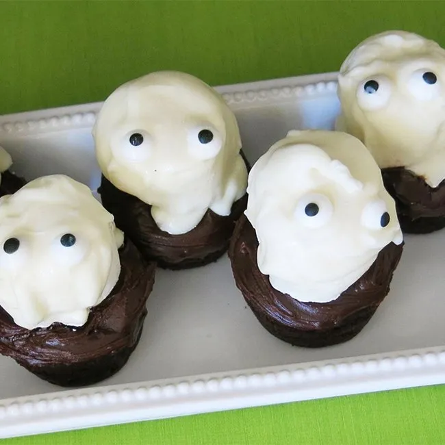 Sweet Potato Brownie Bite Ghosts