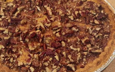 Sweet Potato Buttermilk Pie with Cinnamon-Pecan Streusel