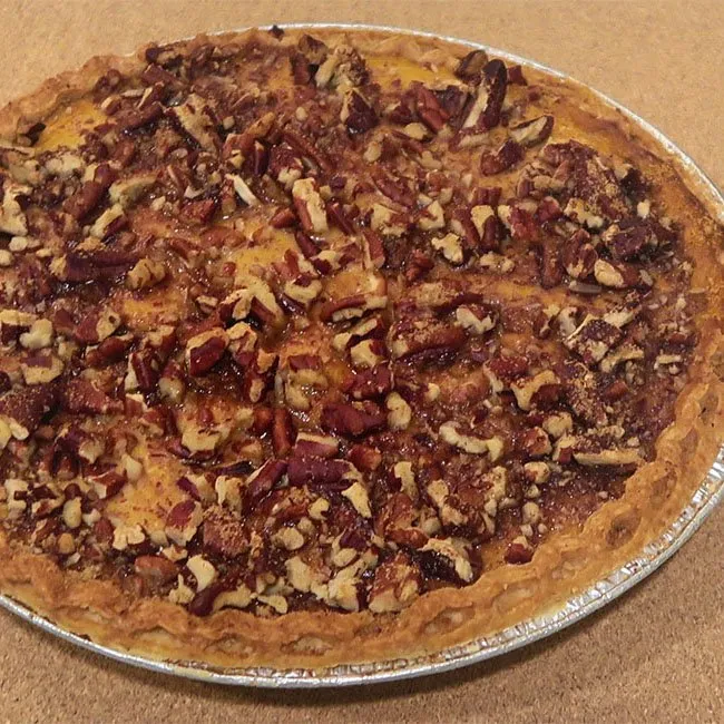Sweet Potato Buttermilk Pie with Cinnamon-Pecan Streusel