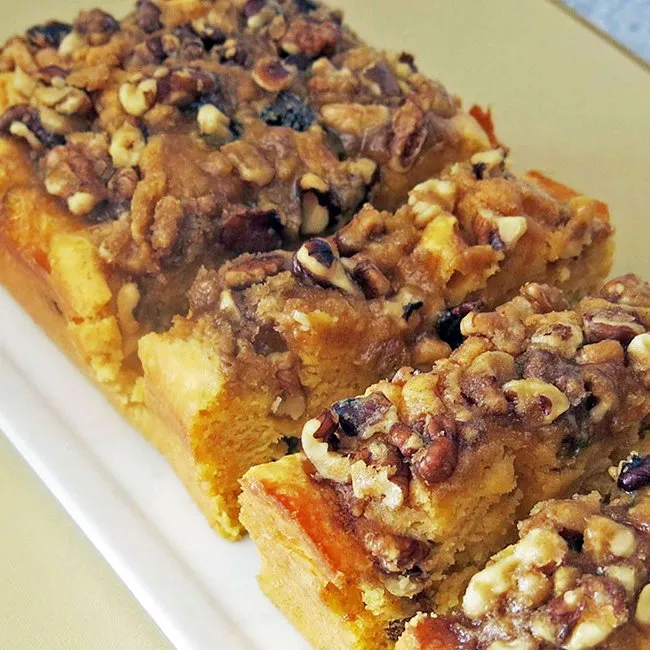 Sweet Potato Cake with Candied Walnuts