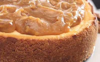Sweet Potato Cheesecake with Caramel Sauce