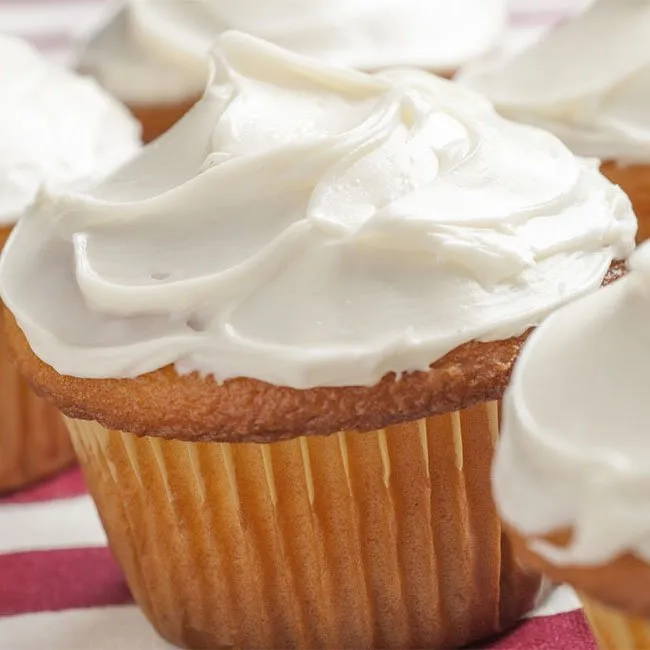 Sweet Potato Cupcakes with French Vanilla Frosting