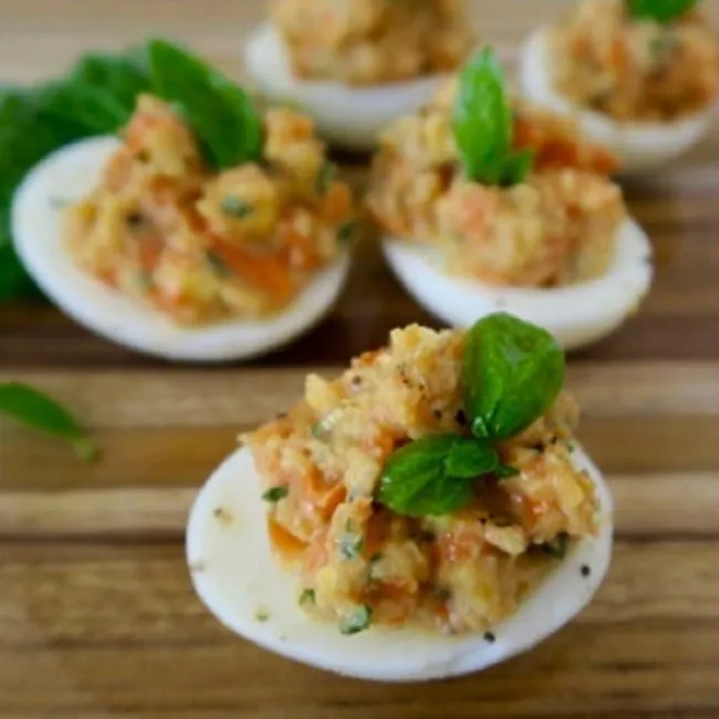Sweet Potato and Carrot Deviled Eggs