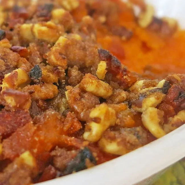 Sweet Potatoes & Apricots with Pecan Streusel