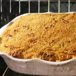 Winnie’s Sweet Potato Casserole in a white dish