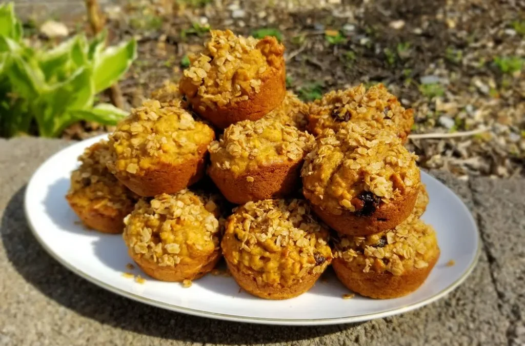 Yam & Banana Raisin Spice Muffins