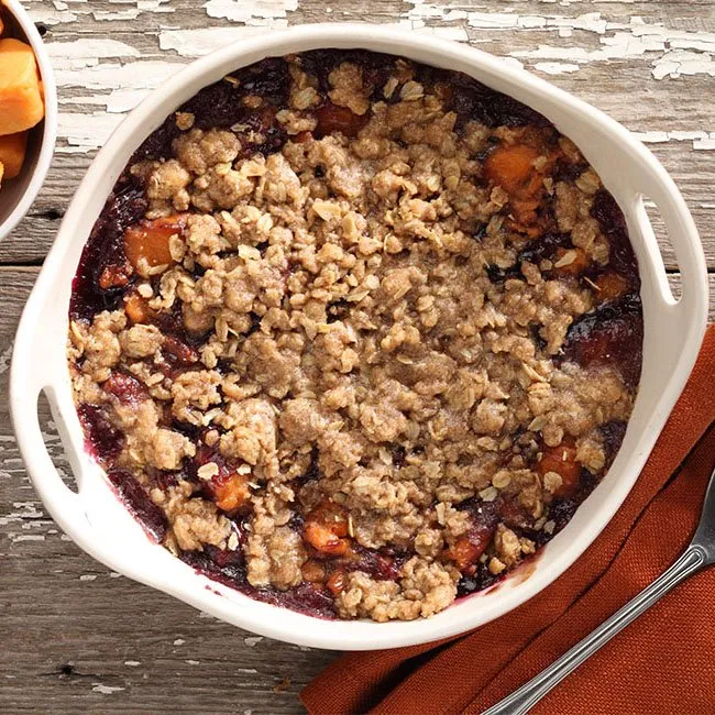 Yam Blueberry Crisp