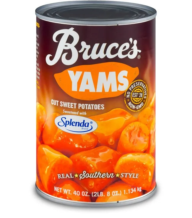 Can of Bruce's Yams Sweetened with Splenda