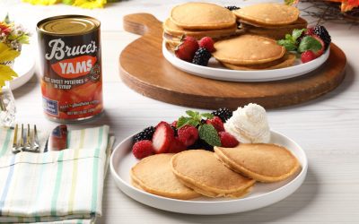 Sweet Potato Pancakes with Maple Syrup