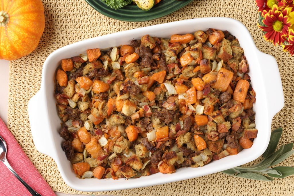 Savory Sweet Potato & Sausage Stuffing