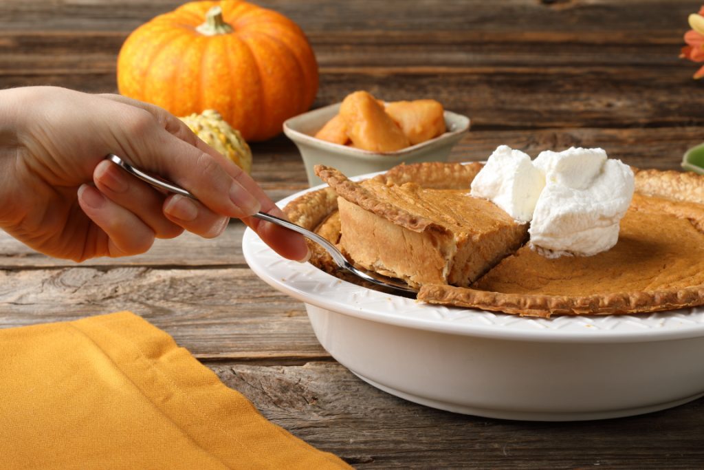 sweet potato pie with whipped cream